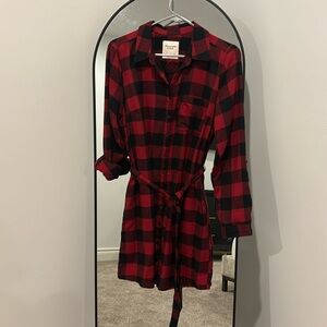 Abercrombie and Fitch fleece shirt dress